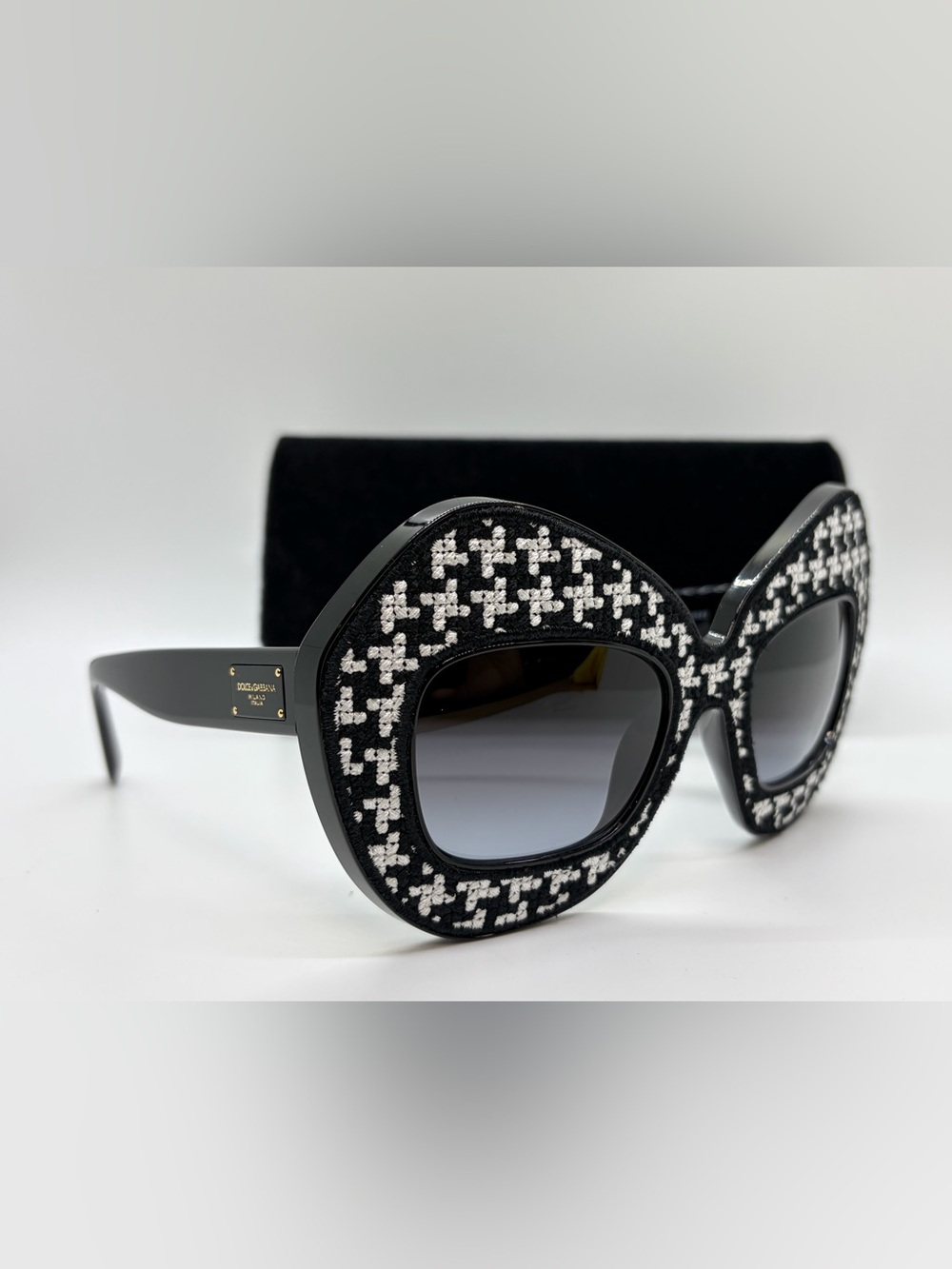 Dolce & Gabbana DG6108 Embroidered Tweed Sunglasses - RARE NOS w/ Plush Case